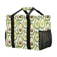 thumbnail image 2 of Cartoon Avocado Reusable Grocery Bags with Handle Side Pocket Waterproof Shopping Portable Tote, 2 of 8