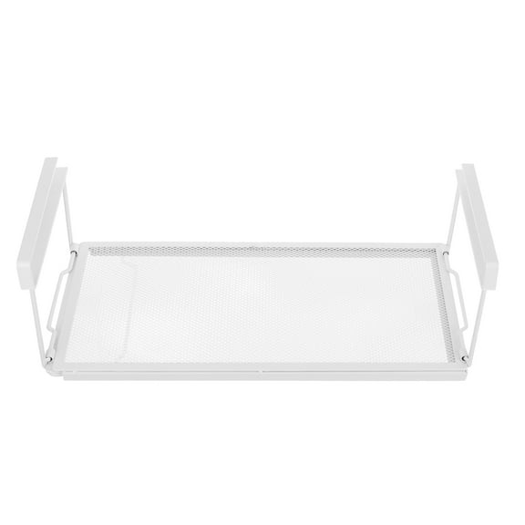 1Pcs Adjustable Under Shelf Storage Basket Hanging Organizer White Expandable Kitchen Cabinet Wire