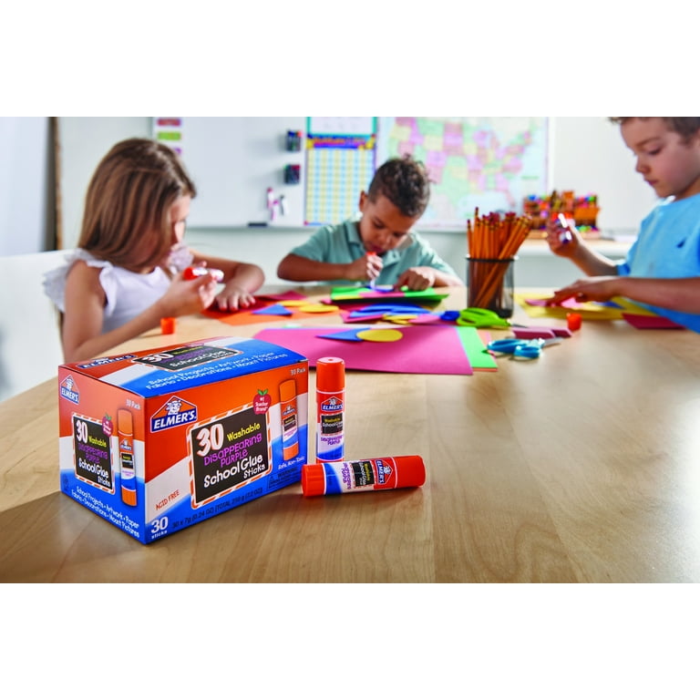 Elmers School Glue Stick, Disappearing Purple, Washable - 1 giant stick, 22 g