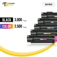 thumbnail image 3 of Toner Bank 5-Pack Compatible Toner for Dell 593-BBOW 593-BBOY 593-BBOZ 593-BBOX H625cdw H825cdw S2825cdn Printer Ink Replacement Home Office 2x Black, Cyan, Magenta, Yellow, 3 of 6