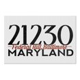 thumbnail image 2 of Federal Hill, Baltimore, Maryland, 21230 Zip Code (Black and Red) (19x27 inches, Premium 500 Piece Jigsaw Puzzle for Adults and Family, Made in USA), 2 of 4