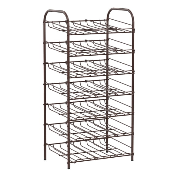 7 Tier Tank Dispenser Rack Bracket Multifunctional Can Rack Suitable for canning Food Storage Kitchen cupboard or pantry Rustic Brown