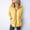 Yellow, variant on Oalirro Athletic Tops for Women Fashion Women Solid Color Zipper Long Sleeve Sport Blouse Tops Hooded Sweatshirt