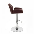 thumbnail image 2 of Modern Home Tesla "Leather" Contemporary Adjustable Height Counter/Bar Stool (Espresso), 2 of 6