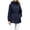 Navy, variant on 2026 Womens Hooded Cinched Waist Windbreaker Jacket Long Sleeve Outdoor Hiking Casual Coat