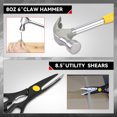 thumbnail image 4 of 39Pcs Home Repair Hand Tool Set Toolbox Bit Drive Plier Hammer Scissor Hex Key Househeld Garage Garden Office DIY Yellow, 4 of 7