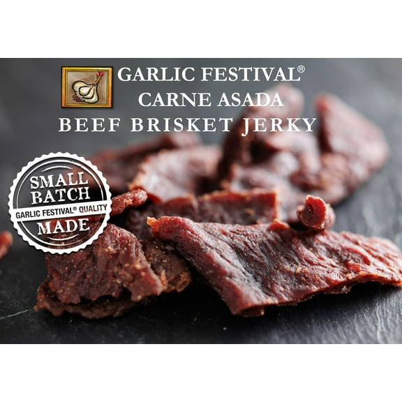 Garlic Festival Garlic Carne Asada Beef Brisket Jerky Net Wt. 2.5 oz.