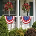 thumbnail image 4 of 1.5 x 3 Feet American USA Pleated Half Fan Bunting Flags,Bunting Flags Outdoor Patriotic Half Fan Banner Flag for Party Memorial Day Fourth of July Independence Day 4th of July Decorations, 4 of 6