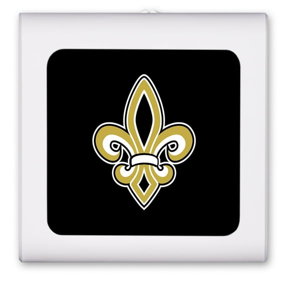 Plug in Dimmable LED Night Light with Dusk to Dawn Auto Sensor, Adjustable Brightness, Warm Light, Auto On/Off Nightlight for Bathroom, Hallway, Nursery, Bedrooms - Fleur-de-lis