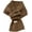 Brown, variant on Women's Winter Warm Scarf, Pure Wool, with Wooden Buttons, Knitted Neck Warmer, Suitable for Cold Weather