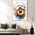 thumbnail image 5 of Cotonde Tulear Dog Canvas Wall Art,Pet Canvas Painting Puppy Artwork,Colorful-Watercolor Original Artwork Print For Bedroom, Bathroom Wall Art decor, 5 of 6