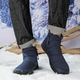 thumbnail image 6 of Women Men Winter Snow Boots Barefoot Shoes Warm Fur Lined Minimalist Wide Toe Box Zipper Closure Non Slip Chelsea Ankle Boots, 6 of 10