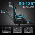 thumbnail image 5 of Waleaf Video Game Chairs with footrest,Gamer Chair for Adults,Big and Tall Chair, 400lb Capacity, Racing Style Computer Chair with Ergonomic Lumbar Support, Gaming Chairs for Teens, 5 of 8