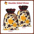 thumbnail image 4 of Color Matching Linen Bundle Mouth Gift Bag Can Be Used For Daily Small Items Milk Cow Print Style Sienna_3 Medium, 4 of 8