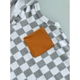 thumbnail image 6 of GXFC Toddler Baby Boys Summer Shorts Outfits Infant Boys Sleeveless Checkerboard Print Pocket Hooded Shirt Tops+Plaid Short Pants Set Casual Clothes 2Pcs 0-3T, 6 of 8