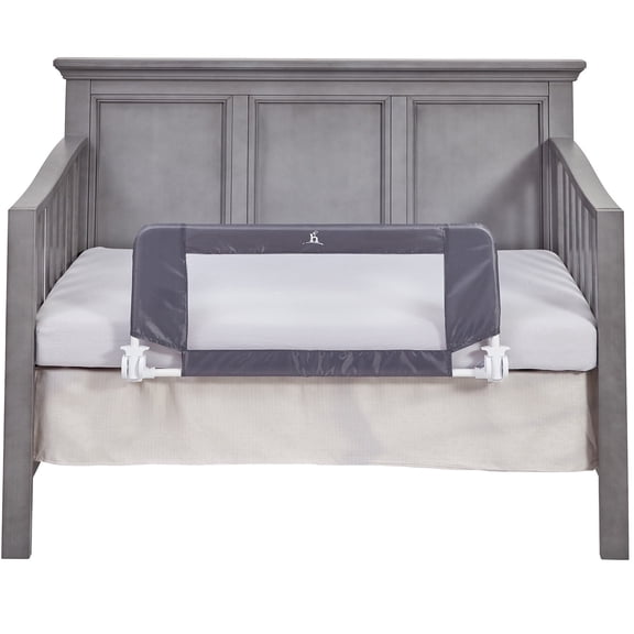 Hiccapop Toddler Bed Rail for Convertible Cribs, Crib Rail Guard with Reinforced Anchors, Gray