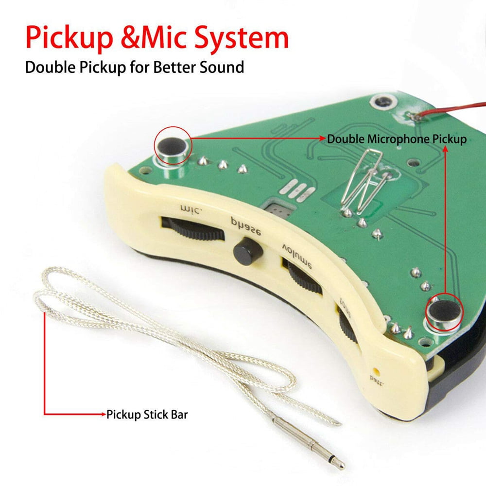 Buy Acoustic Guitar Soundhole Preamp Piezo 3 Band Pickup Eq With