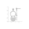thumbnail image 2 of Sterling Silver /Brushed Circles Dangle Post Earrings, 2 of 5