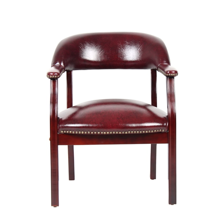 Boss Office Products Burgundy Ivy League Executive Captains Chair