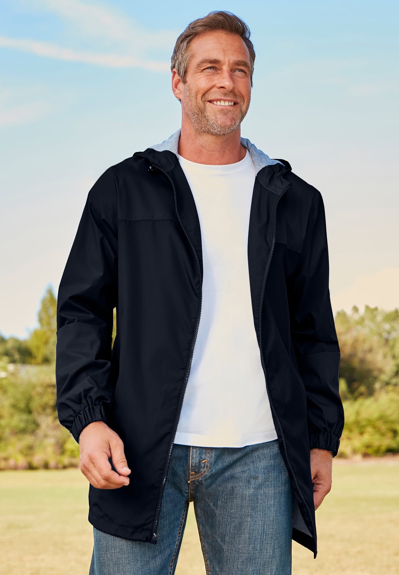 KingSize Men s Big Tall Jersey Lined Windbreaker Walmart