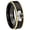 Black And Gold Step Edge, variant on Couple Swan Concave Black Tungsten Men Ring 10MM