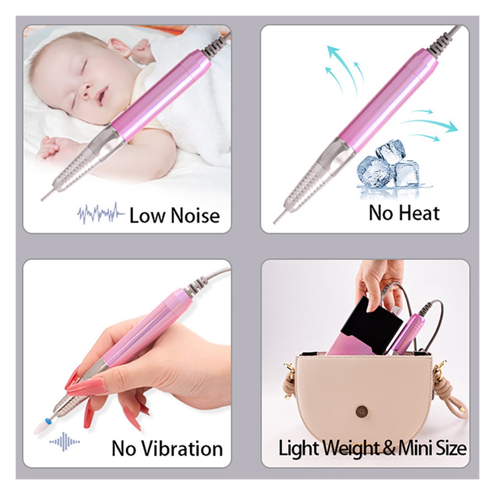 Brushless Electric Nail Sander 35000RPM Professional Portable Nail Drill For Polish Rechargeable Lathe Mill For Manicure
