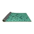 thumbnail image 2 of Ahgly Company Indoor Square Abstract Turquoise Blue Modern Area Rugs, 8' Square, 2 of 4