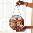 thumbnail image 2 of Thanksgiving Doberman Pinscher Pilgrim Grateful, Thankful, Blessed Fall Welcome Stained Glass Suncatcher Doberman Dog Lover Gifts Window Hanging Sign Decor - 00021, 2 of 5