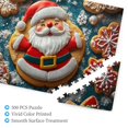 thumbnail image 3 of 500 PCS Santa Claus gingerbread - 500 Piece Vibrant Jigsaw,Family Fun Christmas Jigsaw,Every Piece is Unique,Modern Art Adults Wooden Puzzle,Great for Relaxation and Display for Puzzle Lovers, 3 of 6