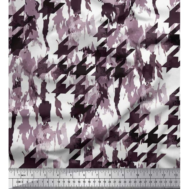 Soimoi Rayon Fabric Two Tone with White Camouflage Printed Fabric 1 Yard 42 Inch Wide