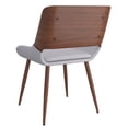 thumbnail image 3 of Chaise d’appoint mi-siècle moderne en tissu, grise, 3 of 7