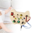 thumbnail image 3 of Juguete Montessori tablero ocupado de madera interruptor de luz juguete práctico entrenamiento de dedos habilidades motoras finas para centros de perfke tablero ocupado, 3 of 8