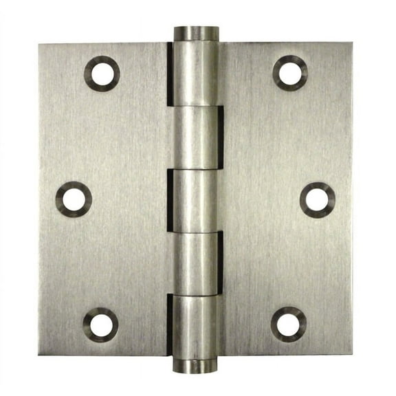3.5" x SQR Solid Brass Hinge 2/pk - Satin Nickel