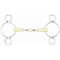 5-1/2" Happy Mouth 2-Ring Double Jointed Gag Horse Bit