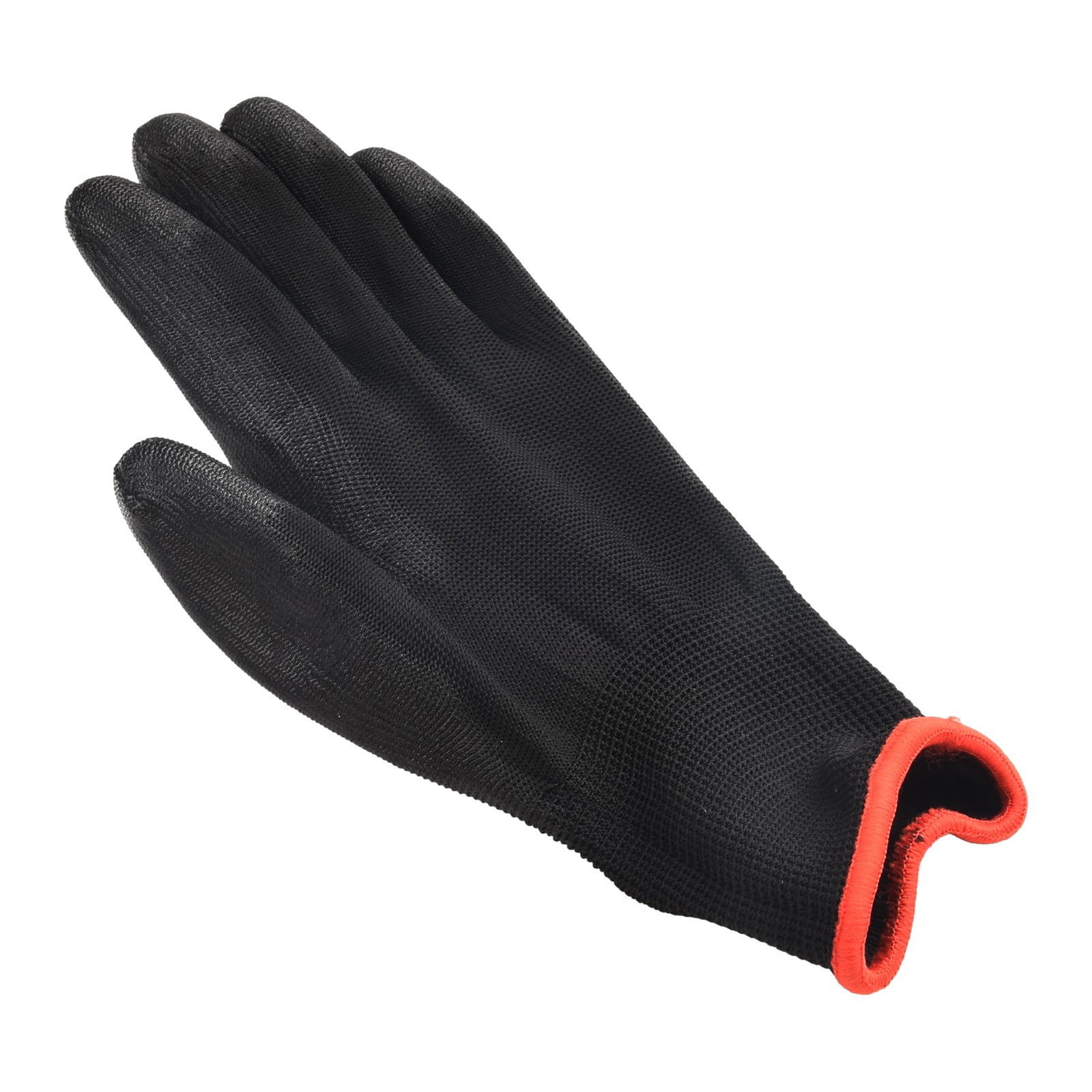 12 Pcs Safety Working Gloves Black Pu Nylon Cotton Glove Industrial Protective Work Gloves NMSafety Brand Supplier 12 Pairs