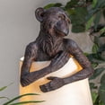 thumbnail image 3 of 21.5" Chester Monkey Bronze Resin Table Lamp w/ Oatmeal Shade, 3 of 3