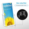 thumbnail image 2 of Soporte acrílico para folletos xydstay, 4 x 9 pulgadas, transparente, paquete de 6, 2 of 9