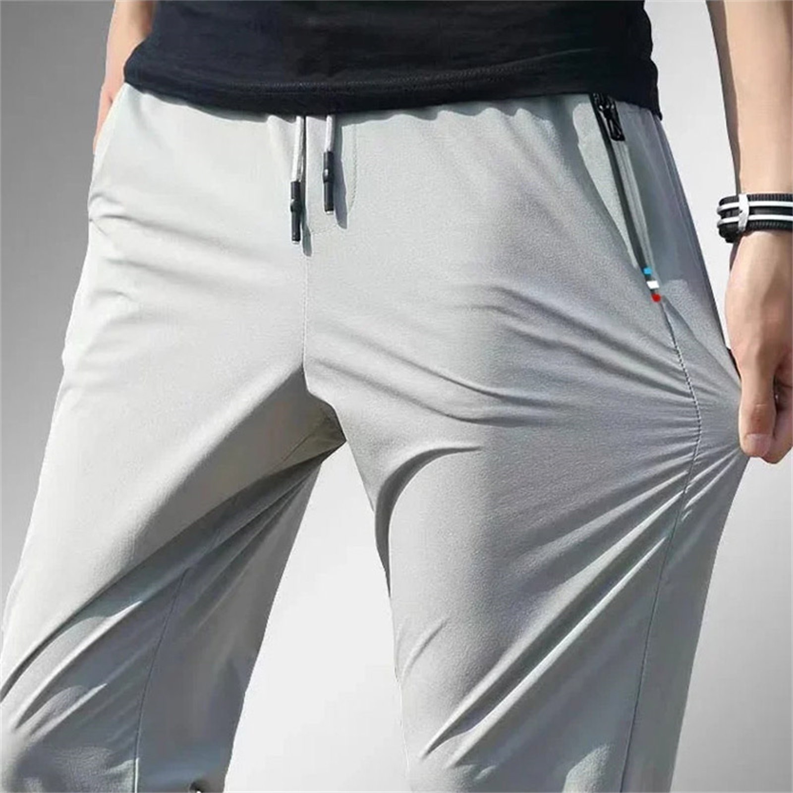 Pantalon Cargo Homme Léger Imperméable Et Respirant - Taille élastique, Pour Randonnée, Travail, Sport - Confortable Et Pratique