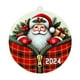 thumbnail image 2 of Adornos colgantes navideños, decoraciones navideñas, regalos navideños Papá Noel acrílico colgante decoración navideña impresión plana 2D adornos colgantes navideños un colgante, 2 of 7