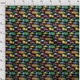 thumbnail image 4 of oneOone Cotton Jersey Black Fabric Truck Fabric For Sewing Printed Craft Fabric By The Yard 58 Inch Wide, 4 of 5