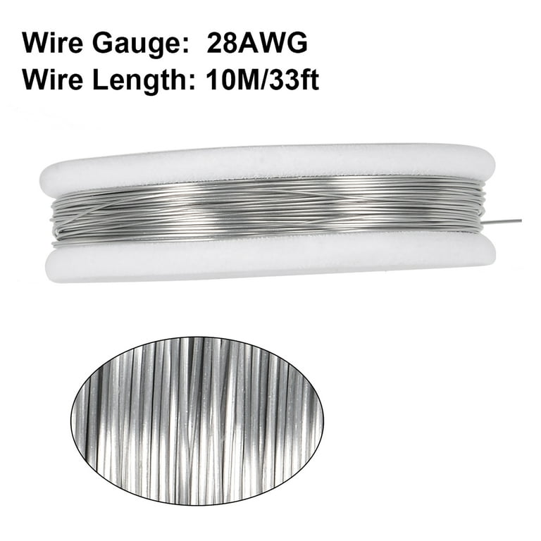 Unique Bargains 10M 0.35mm Nichrome Resistance Resistor Wire for Heating Elements, 1 Roll, Size: 8pcs