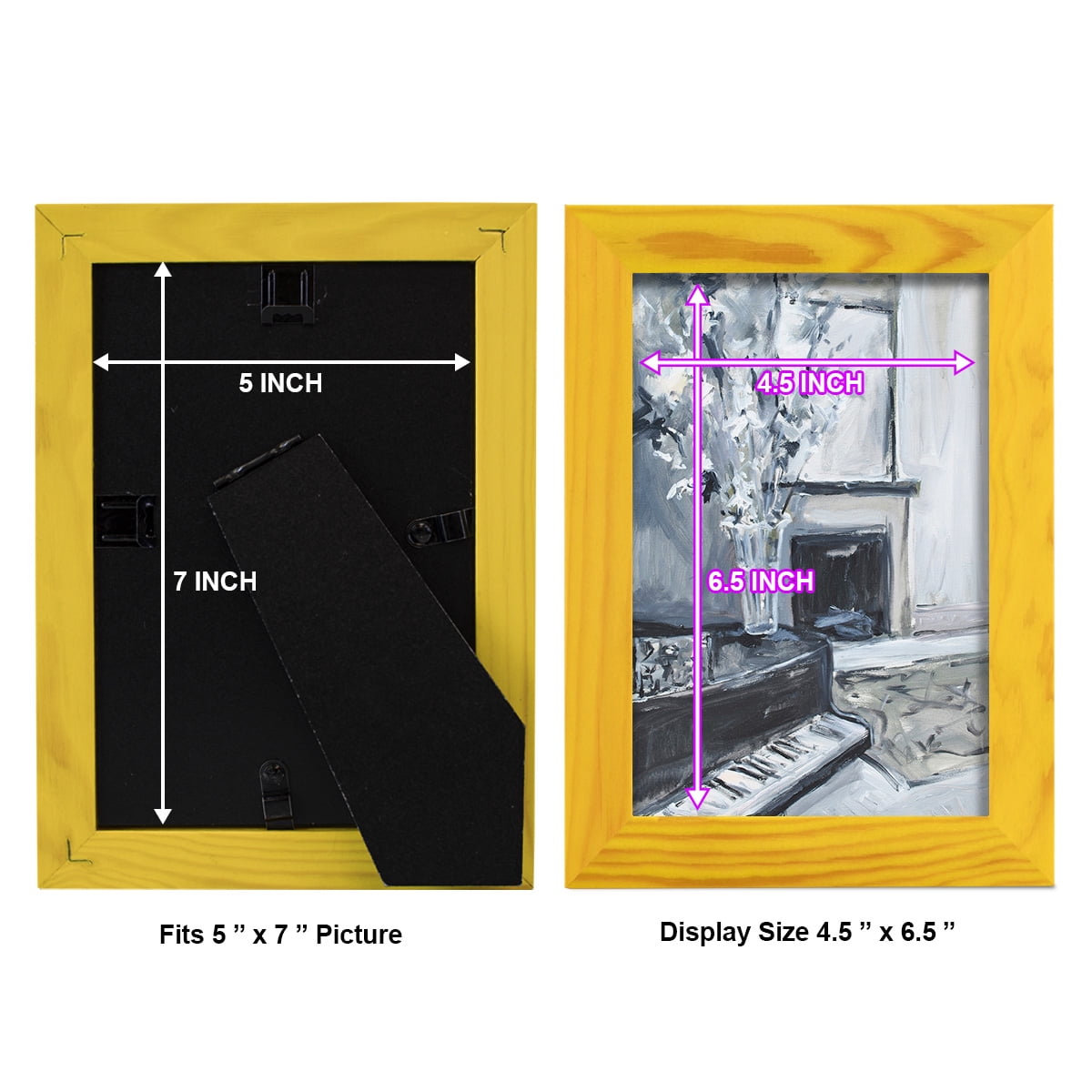 Piano Blues III - Framed Print w/glass - Sunflower Yellow