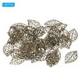 thumbnail image 3 of Uxcell 23mm Leaf Pendants, 50 Pack Metal Tree Leaf Beads Bulk Leaves Charm Mesh for Jewelry Making Style 1, Bronze, 3 of 6