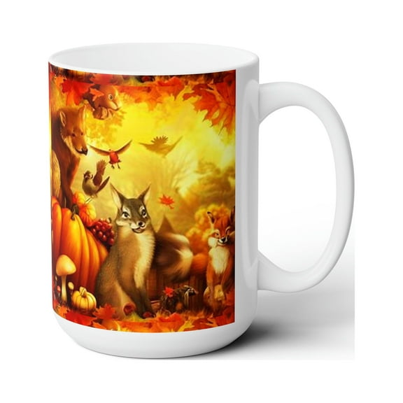 Fall Theme Ceramic Mug 15oz