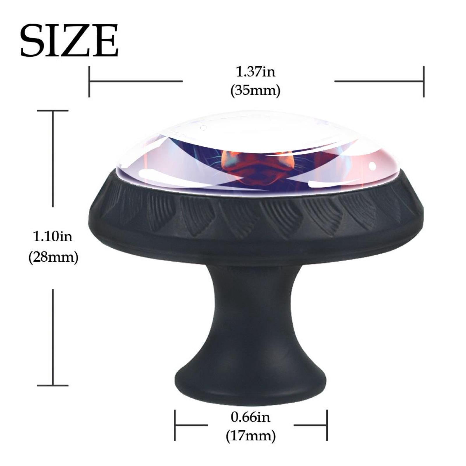 4 Pcs Cow Knobs for Kitchen Cabinet Cupboard Dresser Bookcase Drawer Pulls Handles Round Home Decor