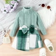 thumbnail image 2 of Sngxgn Girl's Skirt Outfits Mesh Puff Sleeve Tshirt Tops & Mini Skirt Design Cute Clothes 2 Piece Set(Green,3Y), 2 of 6