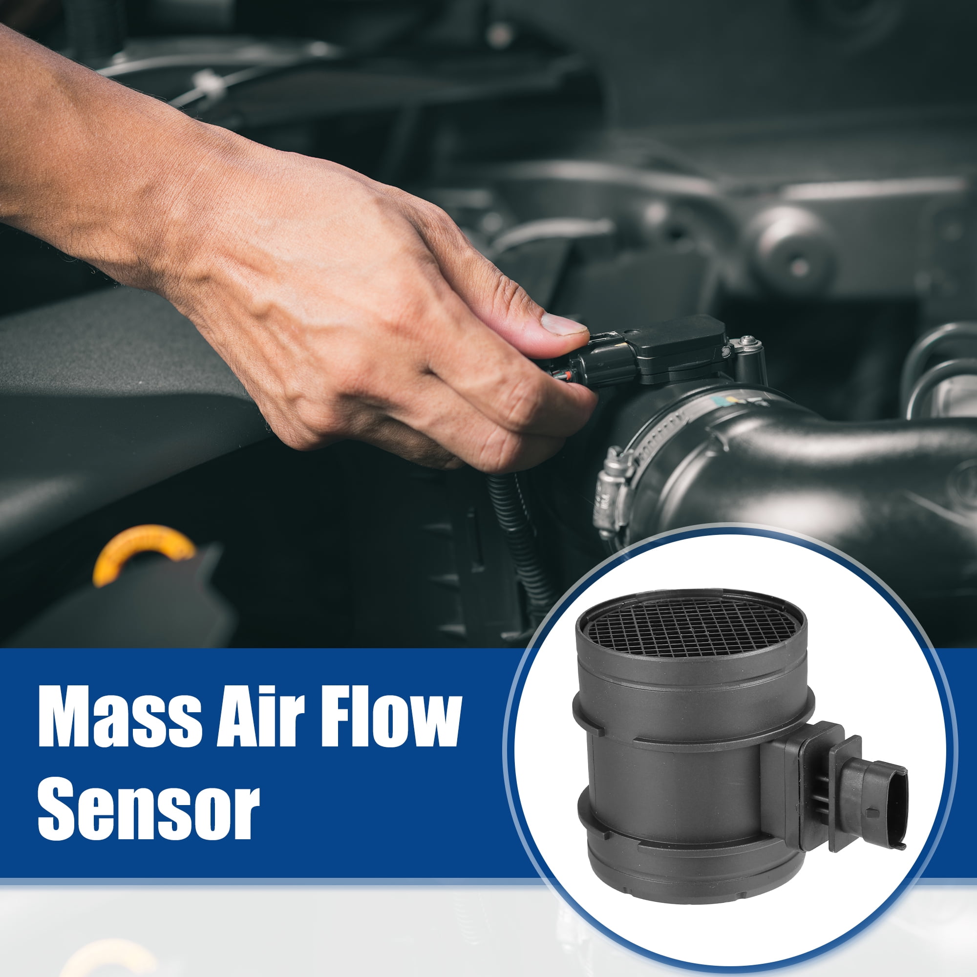 Car Mass Air Flow MAF Sensor Replacement Fit for ALFA No.51827033/69503670 Black