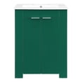thumbnail image 3 of Modway Maybelle Modern Wood/Ceramic Bathroom Vanity in Green/White, 3 of 10