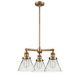 thumbnail image 4 of Innovations Lighting 207 Large Cone Cone 3 Light 22" Wide Commercial Chandelier - Black /, 4 of 7