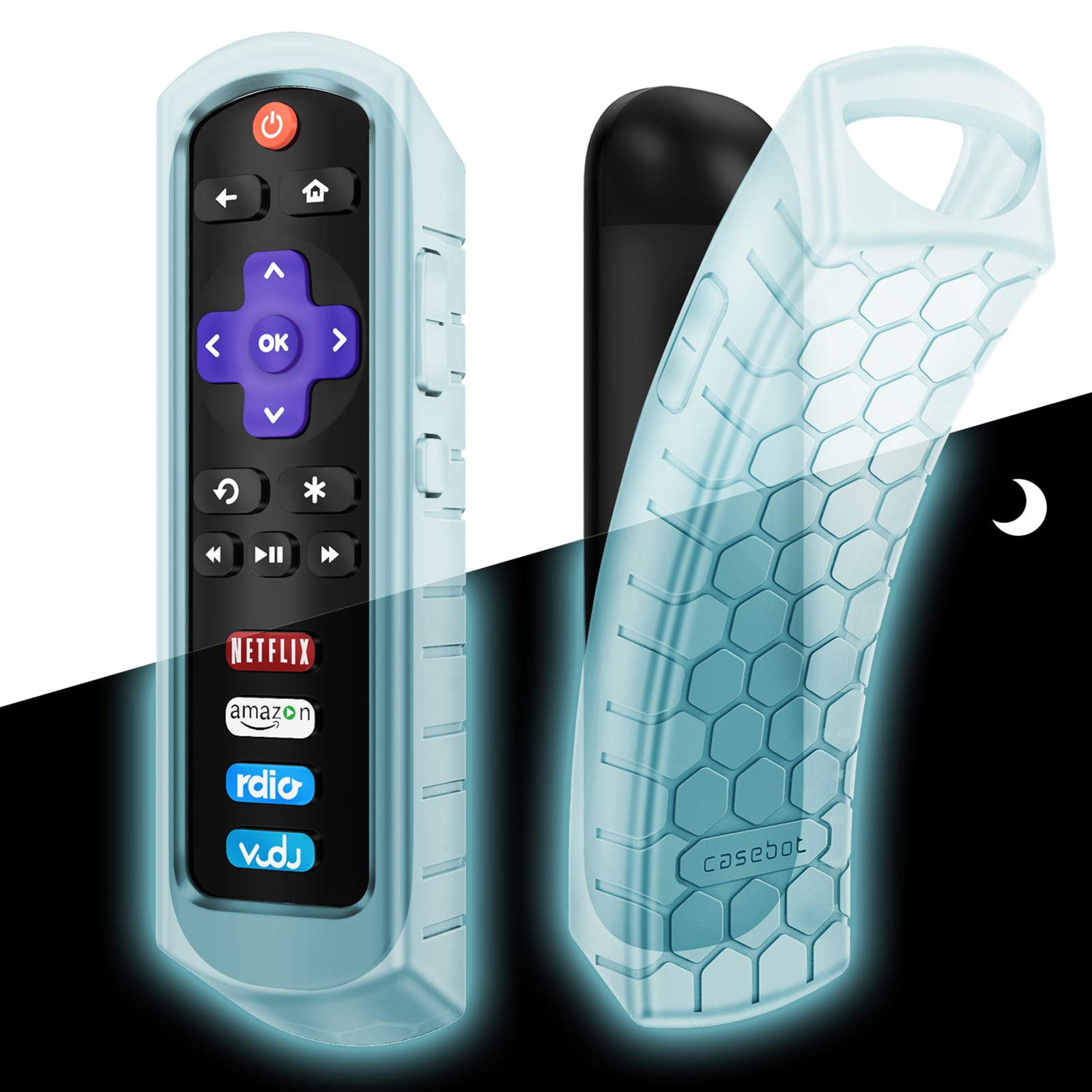 Silicone Remote Control Case Cover for Roku Steaming Stick (3600R